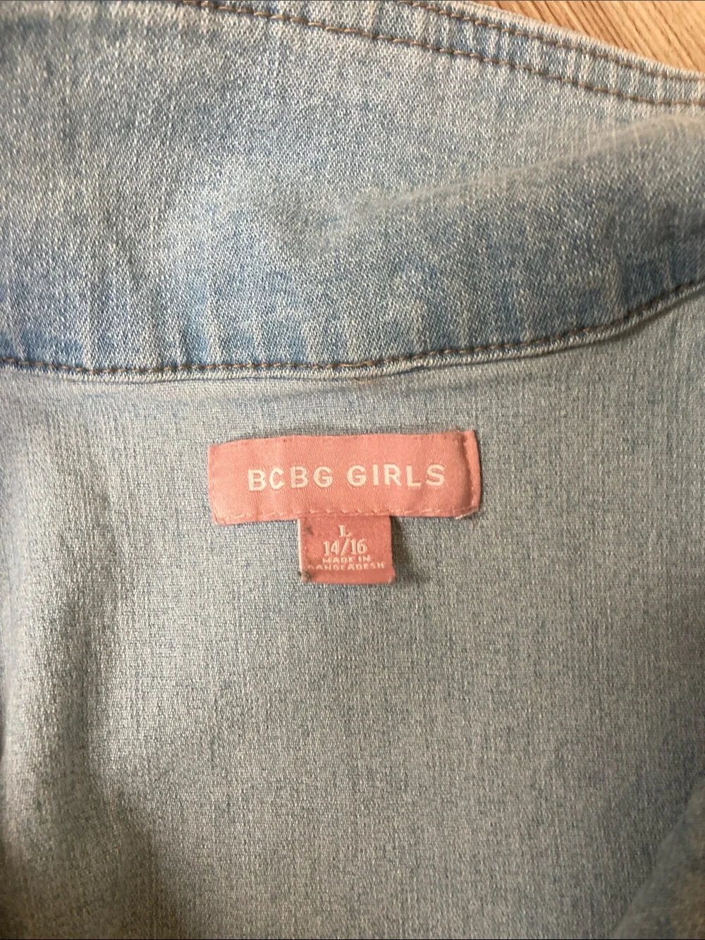 Kids Light Blue Denim Jean Jacket - Casual Button-Up